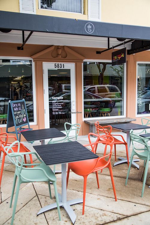Temple Kitchen outdoor seating at Temple Kitchen in South Miami