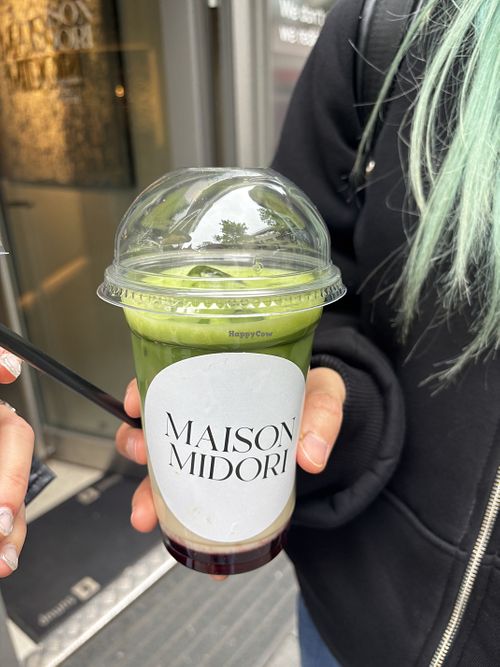 Strawberry matcha latte  at Maison Midori in Bonn