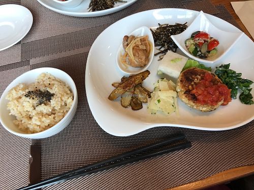 Lunch set at Vege Cafe Lotus in Toyohashi