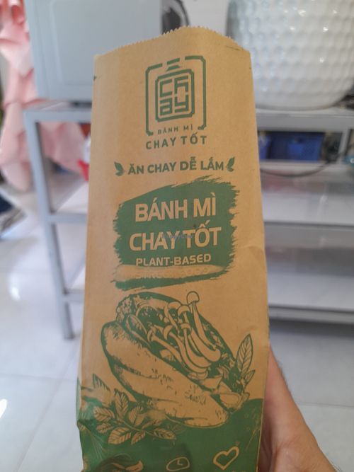packaging with details at Bánh Mì Chay Tốt - 1315 Hoàng Sa in Ho Chi Minh City