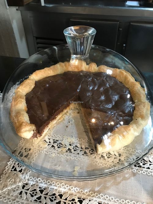 no sugar added chocolate and peanut butter pie (vegan) at Shangri-La in Ourense