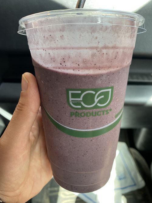 Berry smoothie  at The Fresh Press in Portsmouth