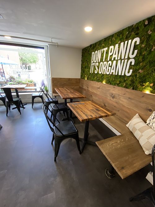 Seating  at The Fresh Press in Portsmouth