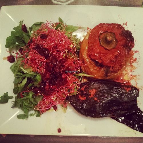 Vegan stuffed veggies at La Cerise Sur Le Gateau in Aix-en Provence