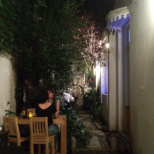 The enchanting patio area.  at Pizza Vegana - Fitz Roy in Buenos Aires