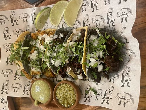 6 tacos callejeros - 80Q  at Tacorazon in Antigua