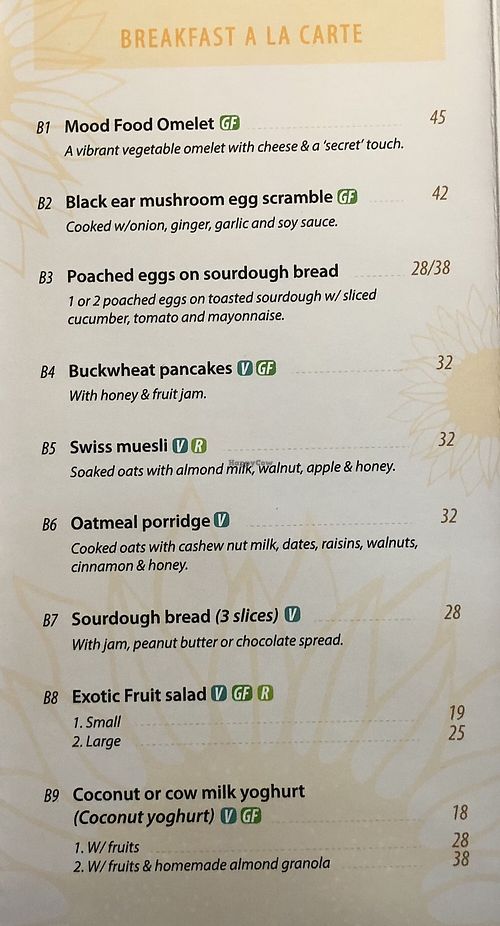 Breakfast Menu (2); served until noon at Mood Food Energy Cafe in Yangshuo
