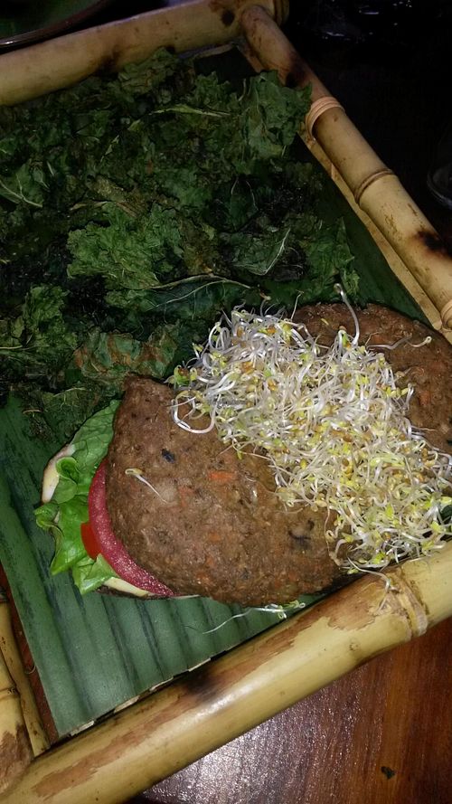 Veggie Burger at Mood Food Energy Cafe in Yangshuo