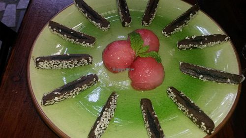 Vegan desert at Mood Food Energy Cafe in Yangshuo