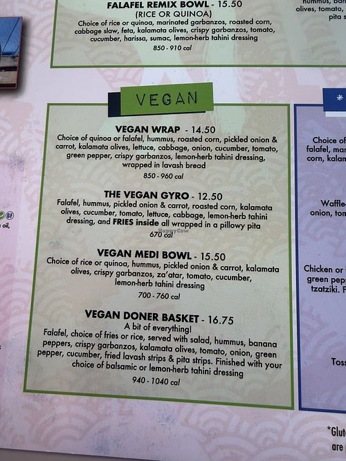 Many options on the menu are easy to make vegan. So many good vegan sauces   at Spitz Mediterranean Street Food - Denver in Denver