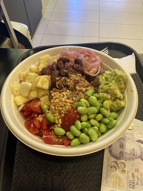 Veganized tempeh bowl  at Poke Theory - Causeway Point in North Singapore