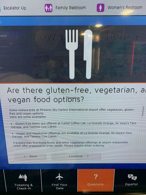 Love this feature on the Phoenix info screen   at PHX - Sir Veza's Taco Garage - T4 in Phoenix