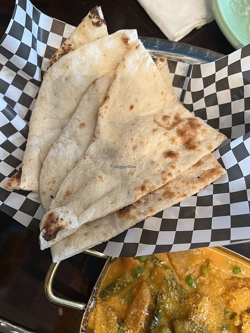 Vegan naan  at Hariyali Express Indian Cuisine & Bar in Vancouver