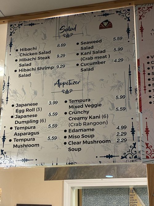 Menu   at Japanese Express in Mobile