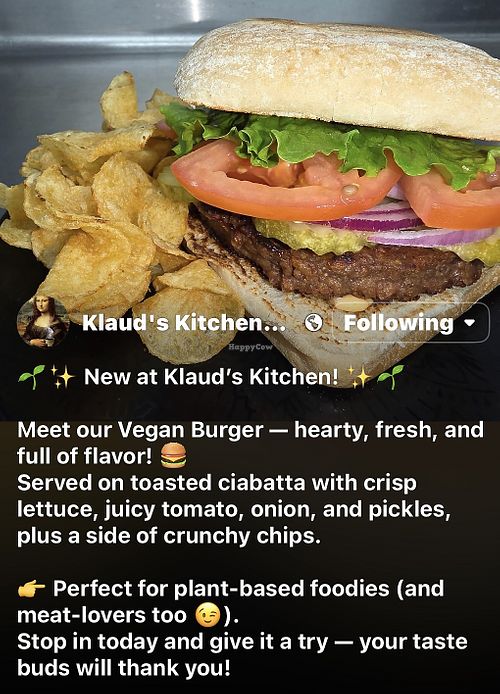 From their Facebook post ~  at Klaud's Kitchen in Sister Bay