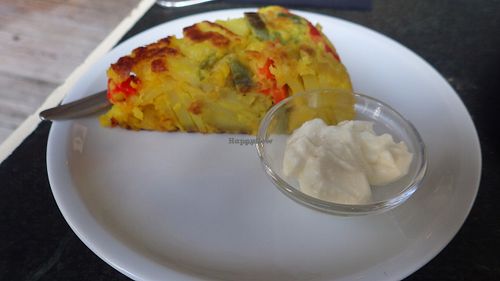 Spanish tortilla at Charlie's Vegan Food & Coffee in Berlin