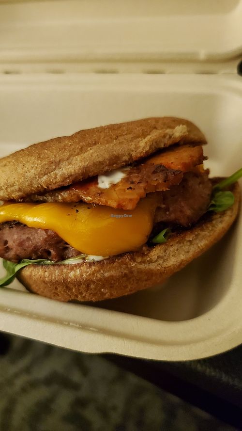 Burger at Go Vegan in Antioch