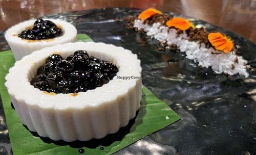 Vegan Panna cotta at Burma Burma in Mumbai