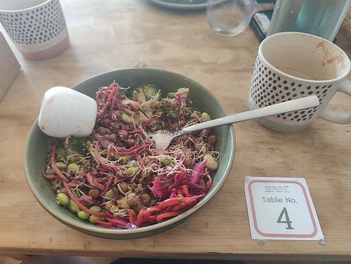 Keep forgetting to take a picture before I start munching! Love this place, always feel like it's done my body good to be here ... at The Joyful Sprout Ltd in Ware