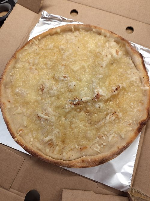 The Garlic pizza bread, replaced dairy cheese with vegan cheese. at Davardi's Pizza Bar in Worsley