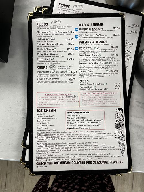Vegan & veg options!   at Hangry Bear Creamery in Kennett Square