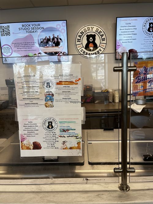 Non-dairy vegan options plus toppings!  at Hangry Bear Creamery in Kennett Square