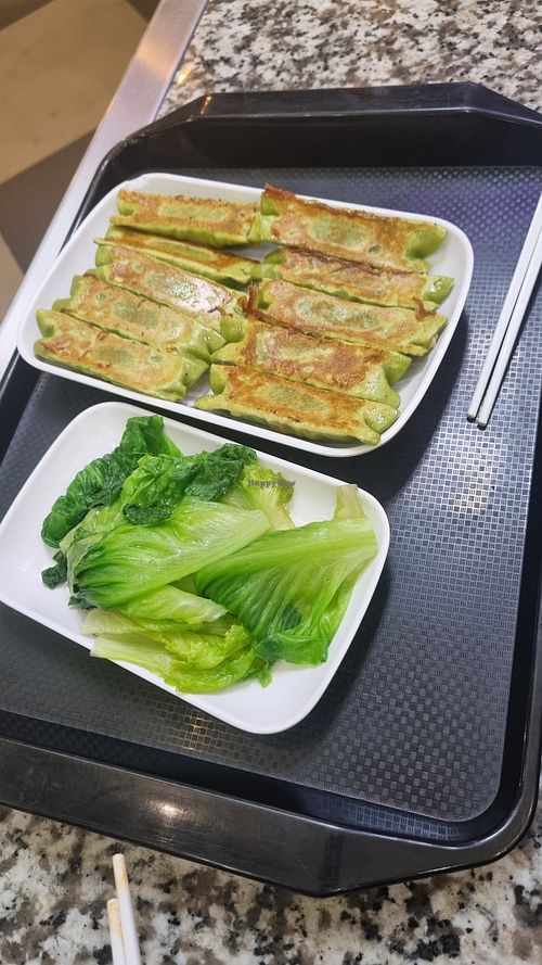 Fried veg dumplings at Bafang Dumpling (Silvercord) in Kowloon