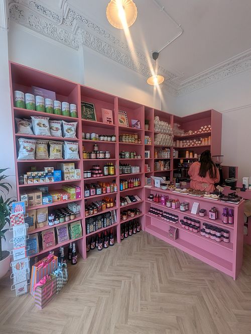 Shop interior at Crunch Platters in Edinburgh