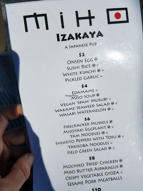 decent vegan options for a tight menu at MiHo Izakaya in Portland