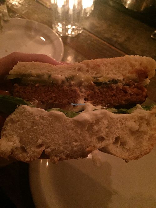 Beyond meat burger at MeeT on Main in Vancouver