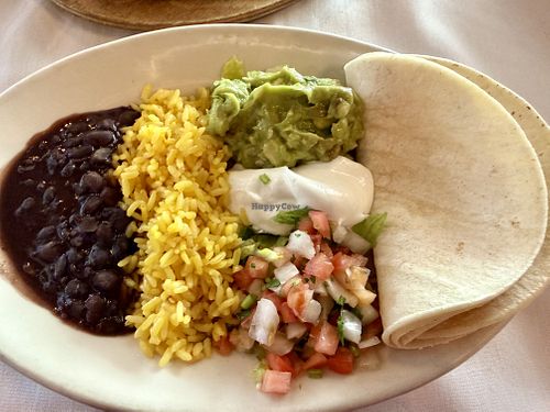 Vegetarian side plate. Vegan without sour cream.  at Mariachi Restaurant  in Rehoboth Beach