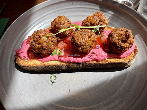 Beetroot hummus and falafel   at The SpitJack Limerick in County Limerick