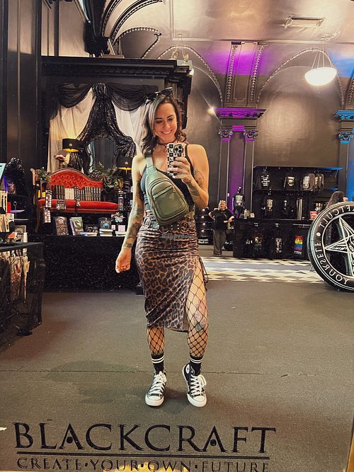 Cute clothes to rep the dark vibe   at Blackcraft Coffee in Salem