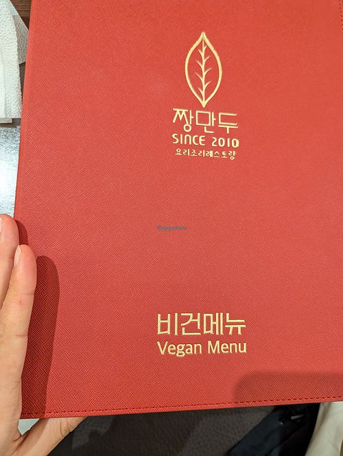 Dedicated vegan menh at Jjang Mandu Ungbu - 짱만두 웅부점 in Andong