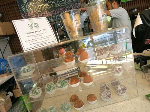 Energy balls at Juice Tonic in London