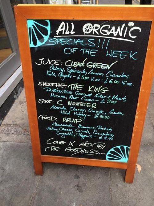 Special Menu at Juice Tonic in London