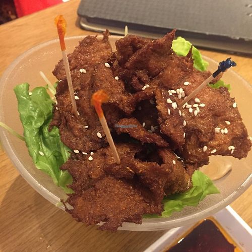 Vegetarian beef at Inno Veggie in Hong Kong Island