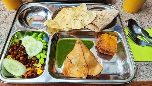 Small pick of the buffet at Pure Veg India - European Union in Brussels