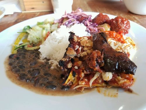 food from buffet  at Karamel in North London