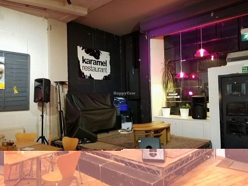 stage at Karamel in North London