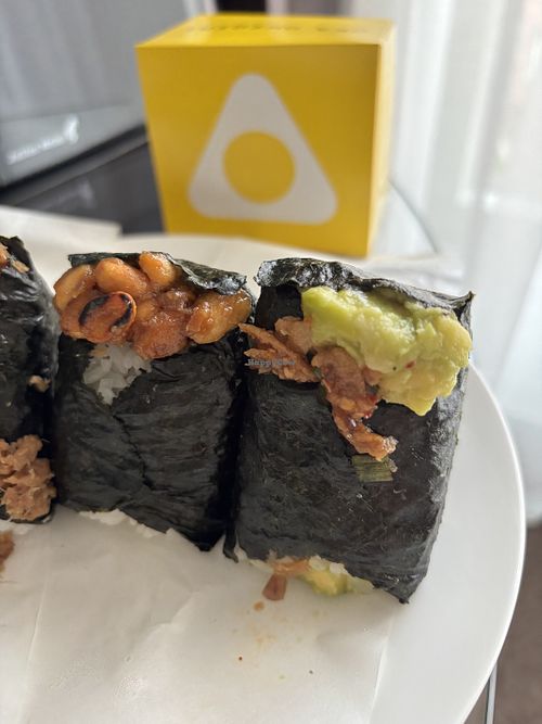 Spicy avocado & Peanut and miso  at OKA Onigiri in Berlin