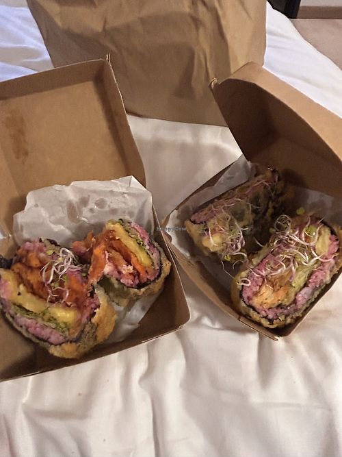Batatas (sweet potato) and zdrowy burger   at Japan Burger Kraków in Krakow