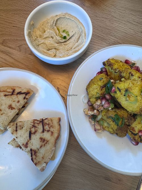 Houmous (with GF pita bread) at CERU Farringdon in London