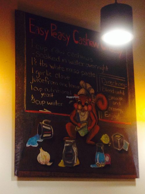 Squirrel recipe art at Native Foods - Conn Ave in Washington