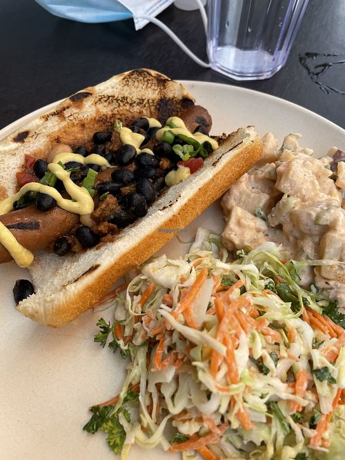 Chili dog  at Veggie Grill in Corte Madera