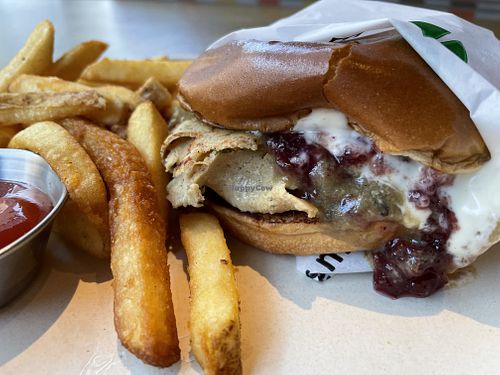 Holiday turkey sandwich  at Veggie Grill in Corte Madera