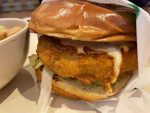 Buffalo chicken sandwich  at Veggie Grill in Corte Madera