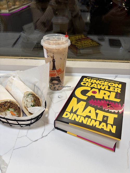 Vegetarian Bahn Mi (w/out butter mayo) and Vegan Boba😄  at Paris Banh Mi - Mcdonough in Mcdonough