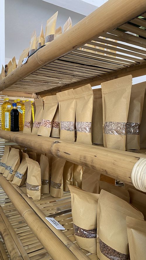 Seeds, nuts, grains, rice  at Kaani Nilam - Auroville in Viluppuram