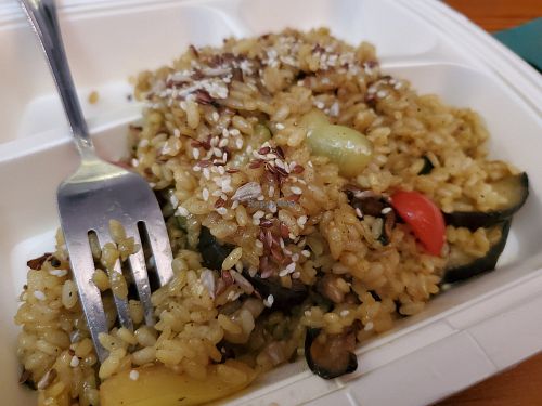 Stir fry to go. Very oily, salty, and boring at Tipico in Rovinj